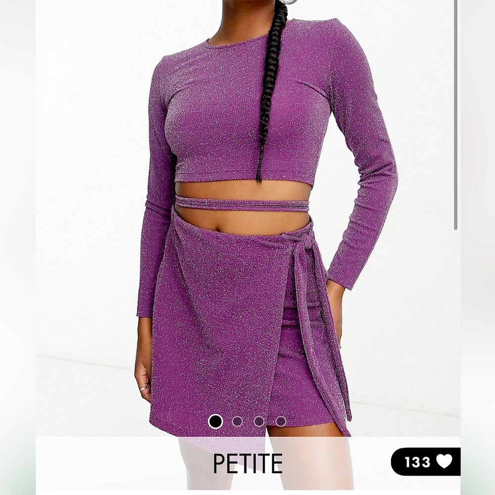 2 Piece Sparkly Purple Set